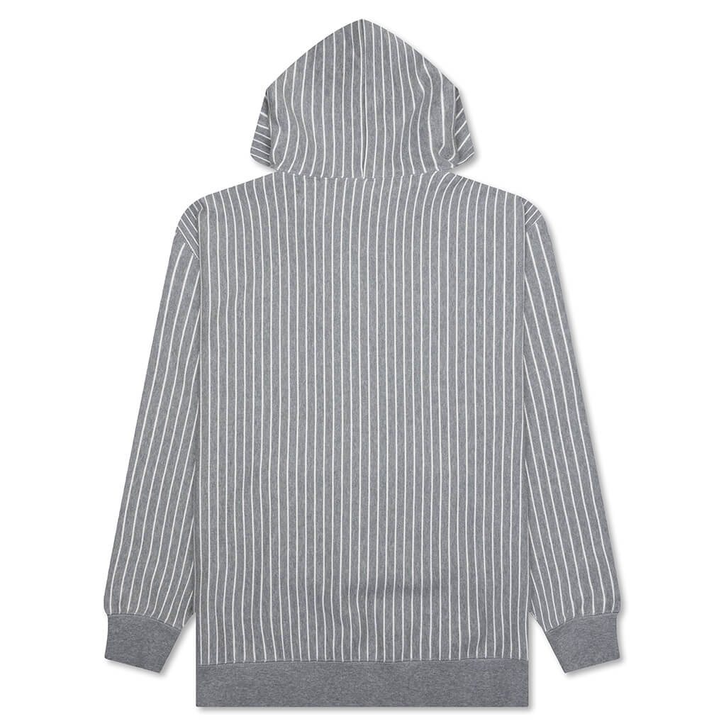 Striped Hoodie - Grey