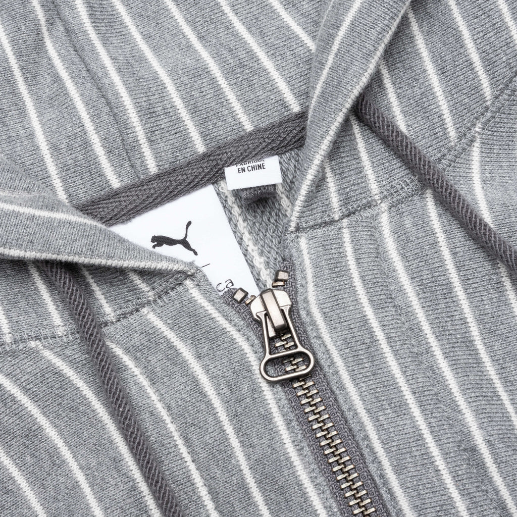 Striped Hoodie - Grey