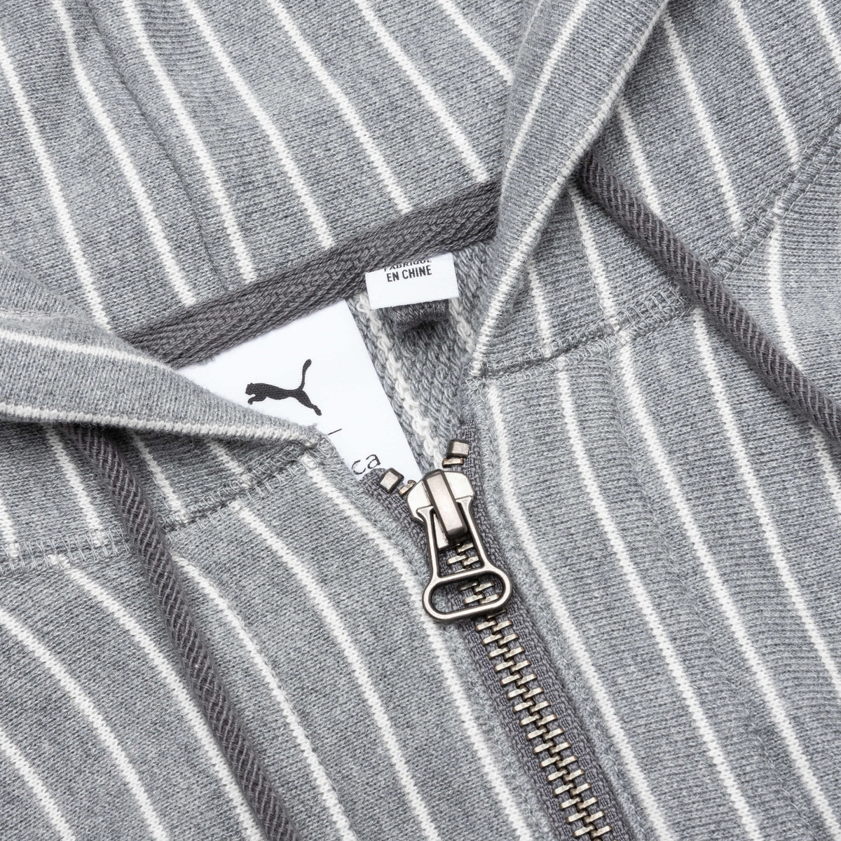 Striped Hoodie - Grey