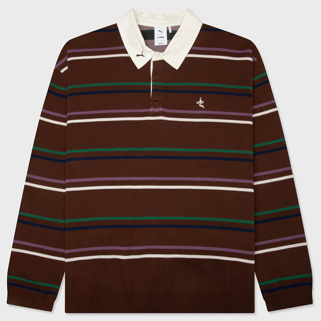 Knitted Rugby Polo - Potting Soil