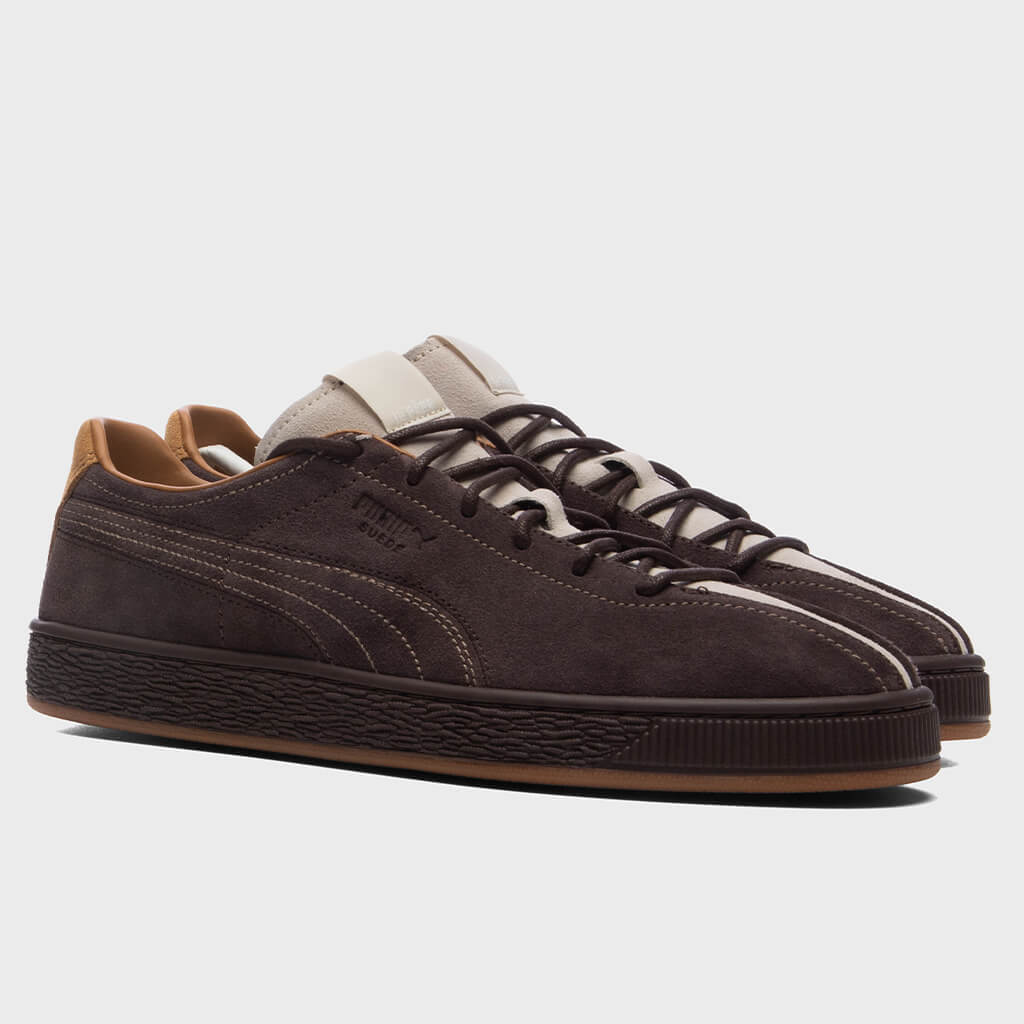 Suede - Chocolate Brown/Silver Fog