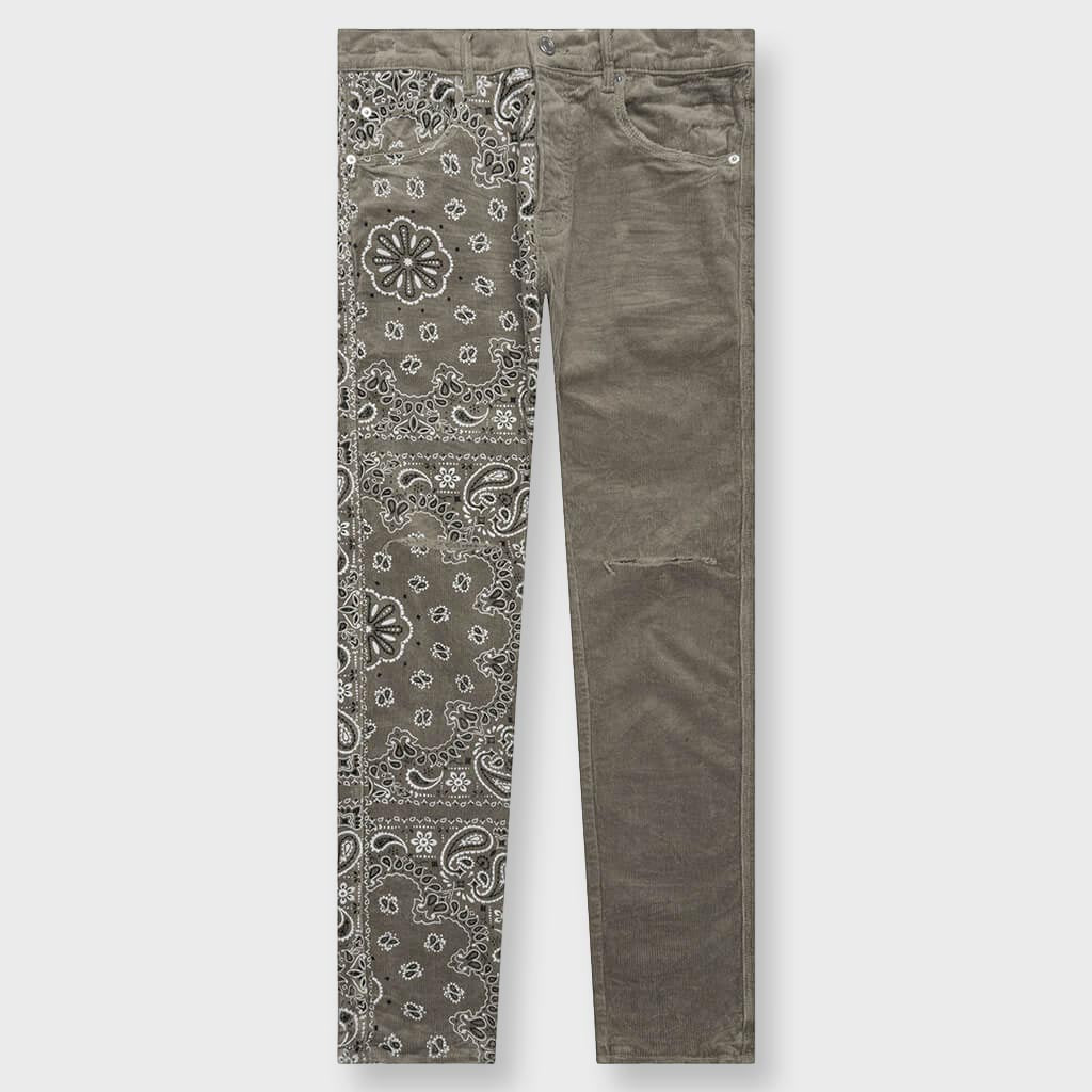 P001 - Corduroy Bandana Print Tan
