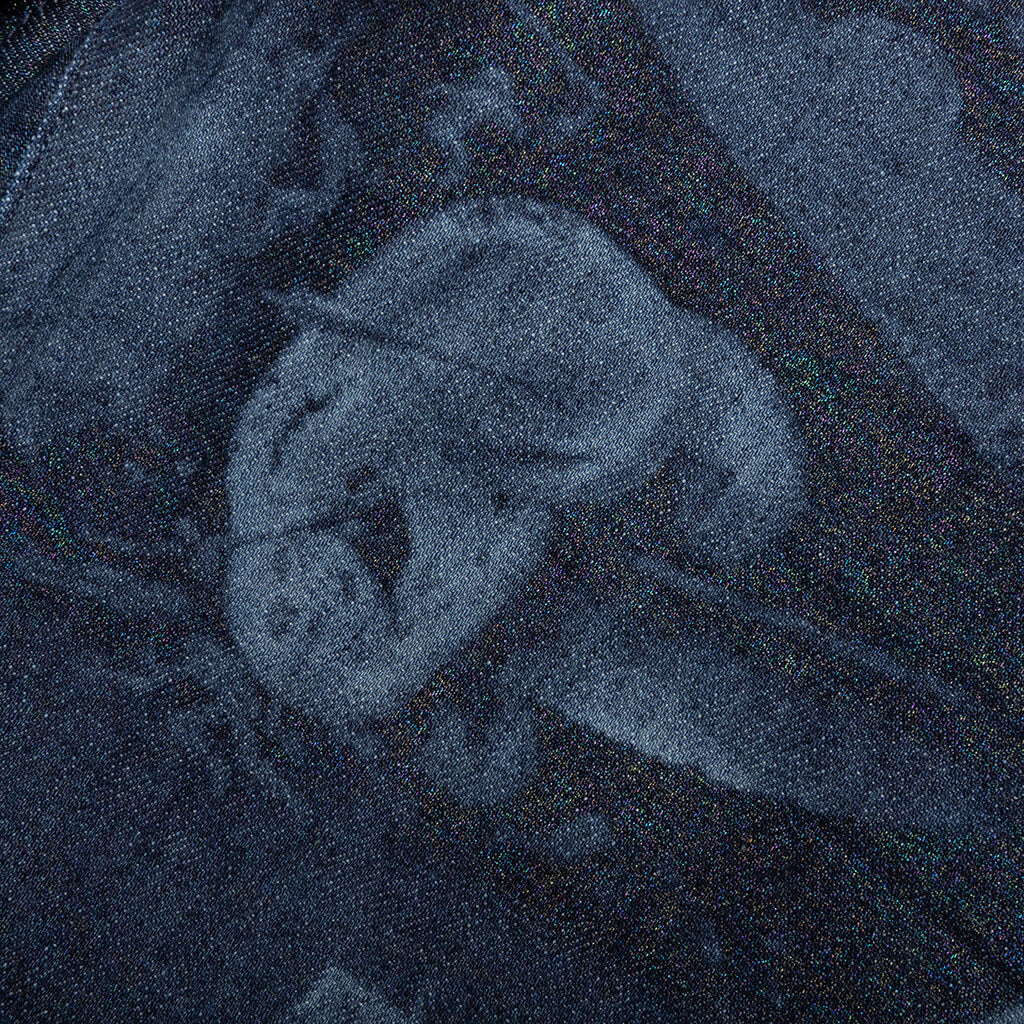 Purple Denim P001 - Washed Indigo Prism Laser Print