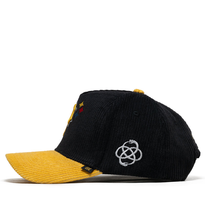 Reference Stirates Corduroy Snapback - Black/Yellow