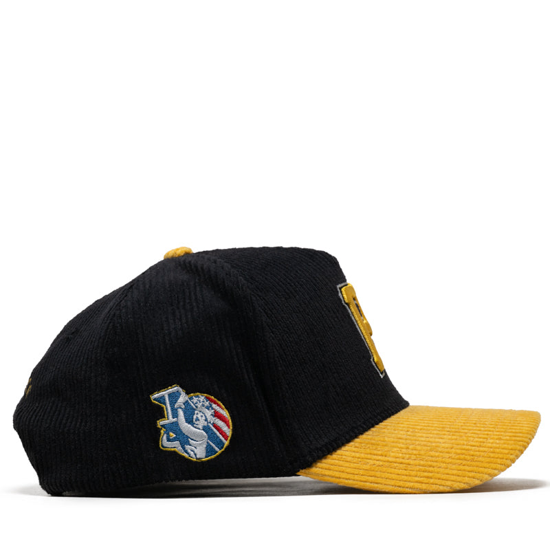 Reference Stirates Corduroy Snapback - Black/Yellow