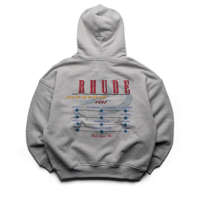 Rhude The Desert Decides Hoodie - Heather Grey/Red