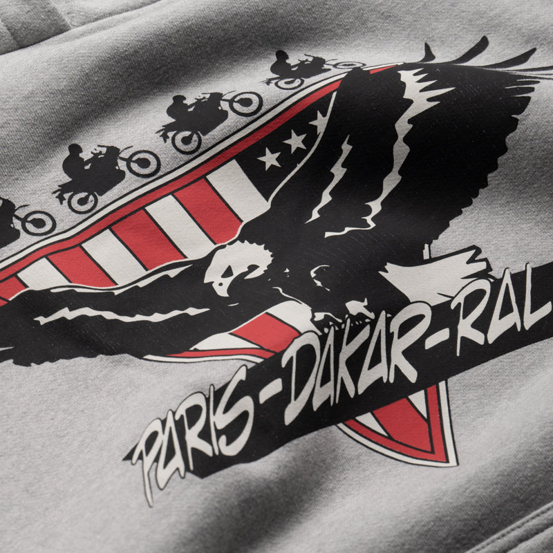 Rhude Stage Racing Hoodie - Heather Grey/Black
