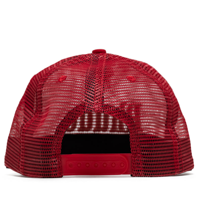 Rhude Logo Mesh Hat - Red/White
