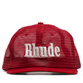 Rhude Logo Mesh Hat - Red/White