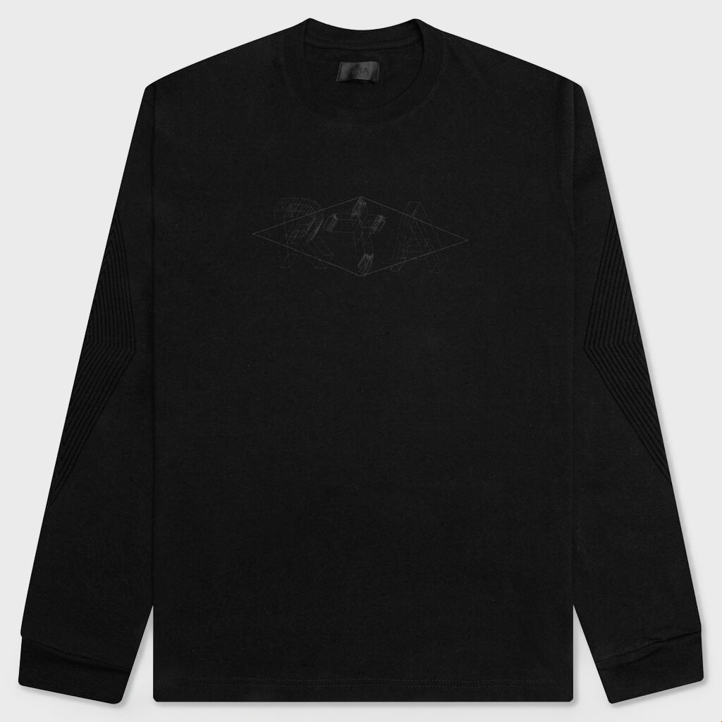 Lawrence Classic L/S T-Shirt - Black/3D Logo