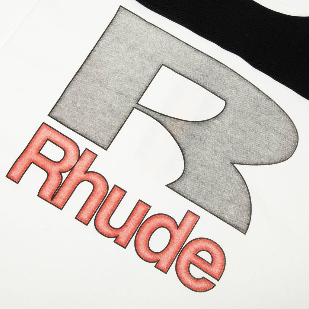 Racing Panel L/S Tee - White/Black/Red