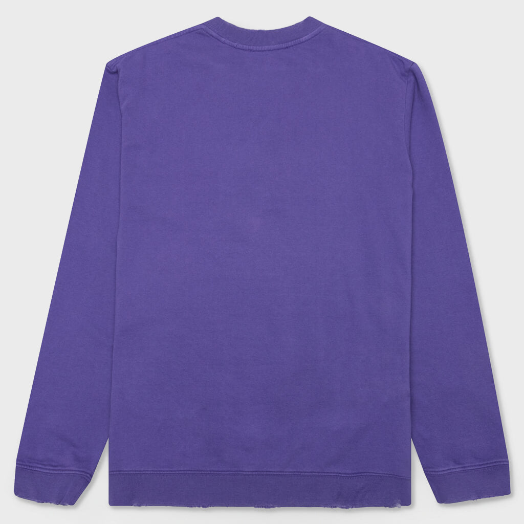 Girl In Red Destroyed Crewneck Sweater - Purple