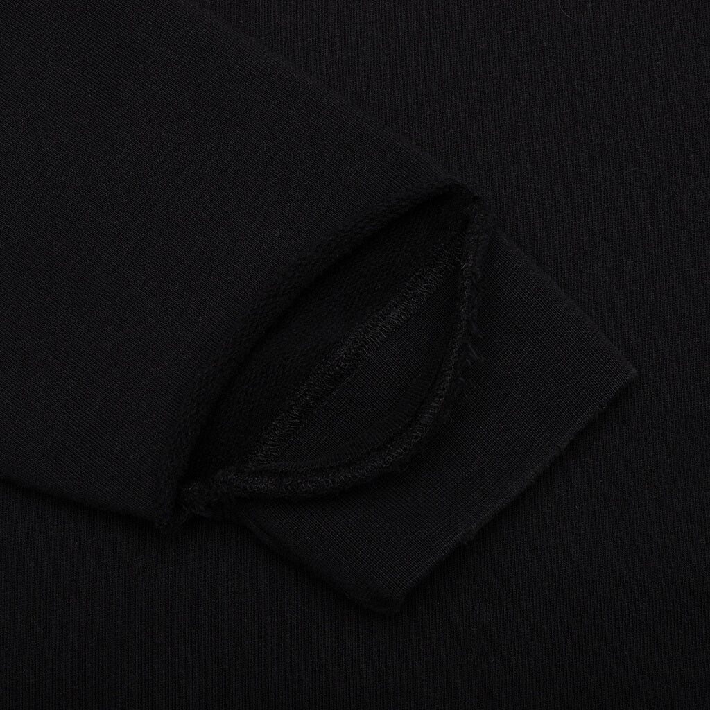 Print Destroy Washed Regular Fit Hoodie - Black
