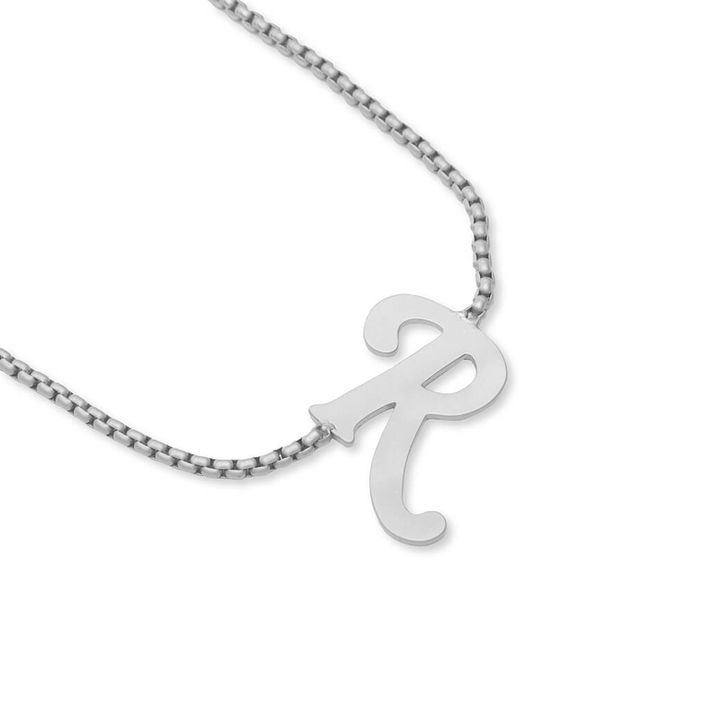 R Necklace - Silver