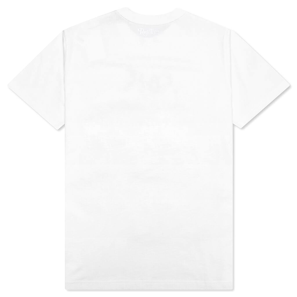 Student Drawing Print Big Fit T-Shirt - White