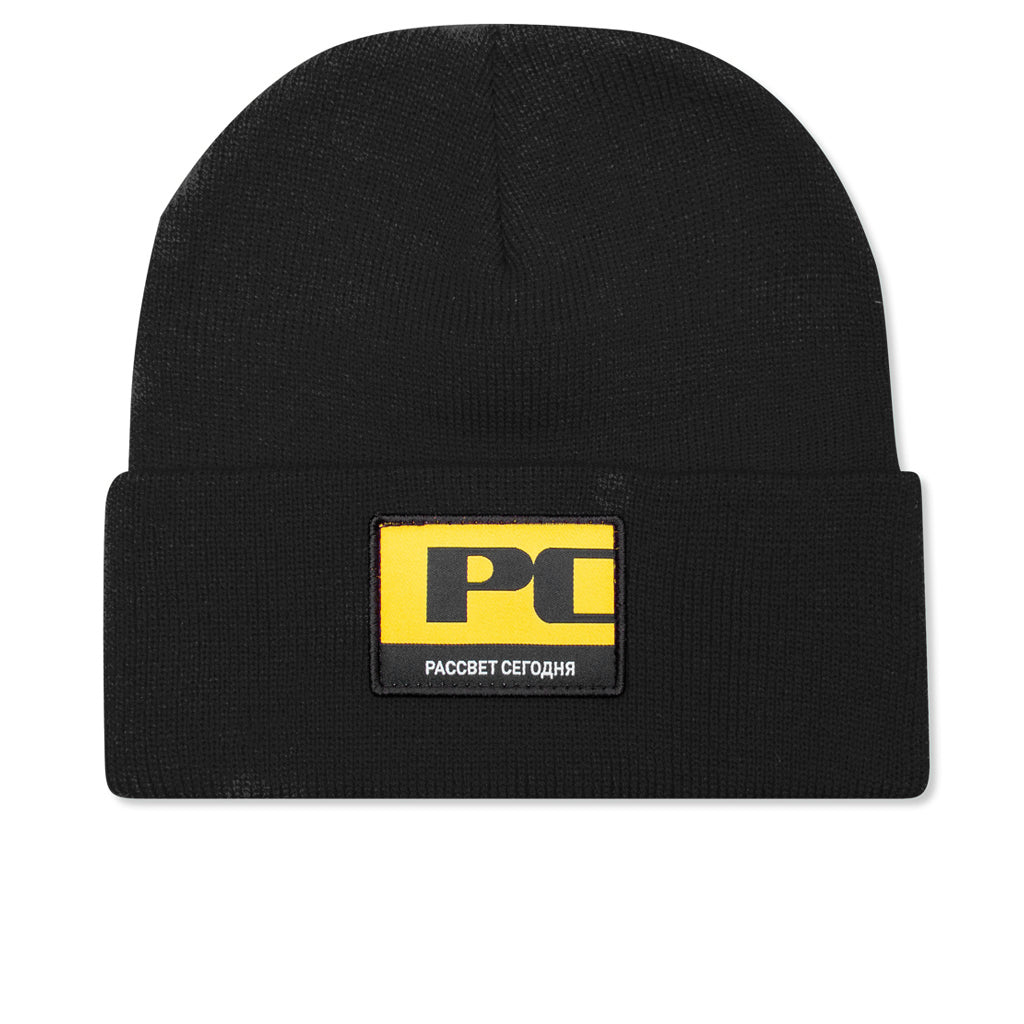PC Logo Patch Beanie - Black