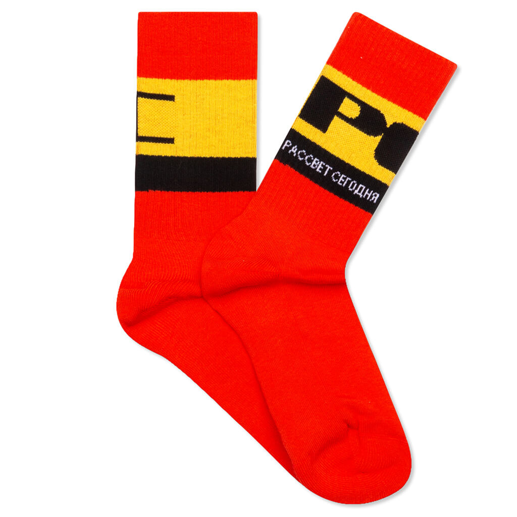 PC Logo Sport Socks - Red