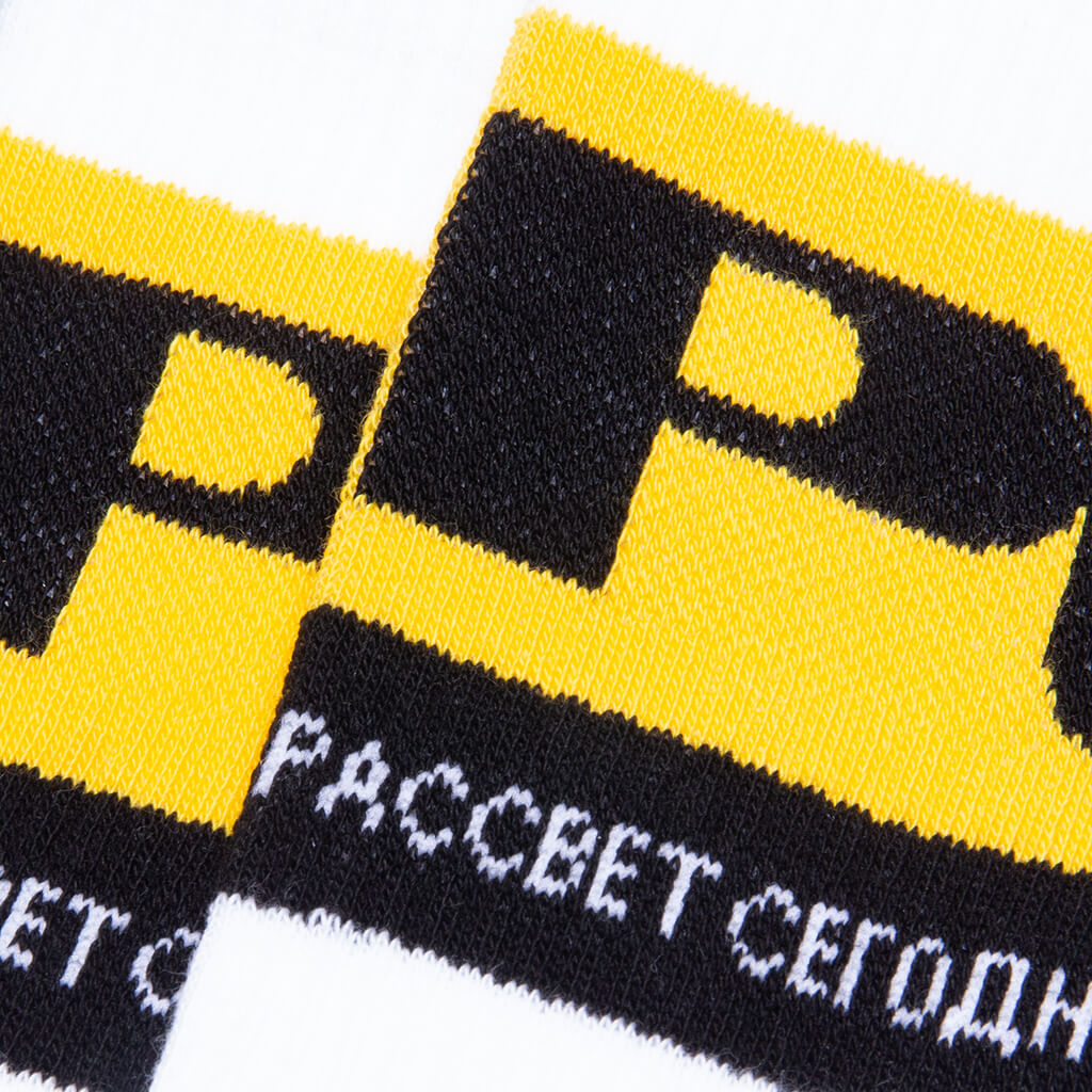 PC Logo Sport Socks - White