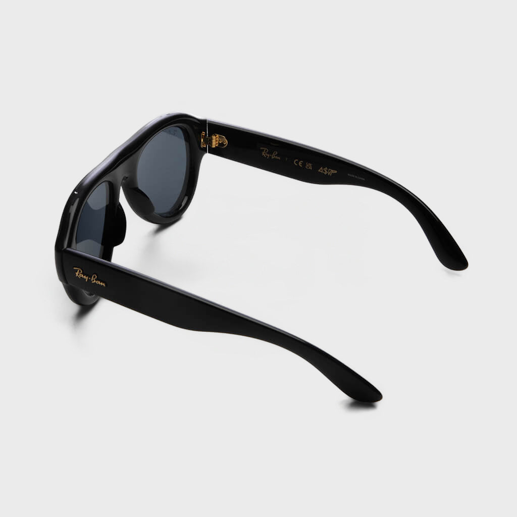 Aviator Puffer - Black Frame/Dark Blue Lens