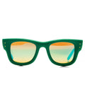 Wayfarer Puffer - Green Frame/Blue Mirror Lens