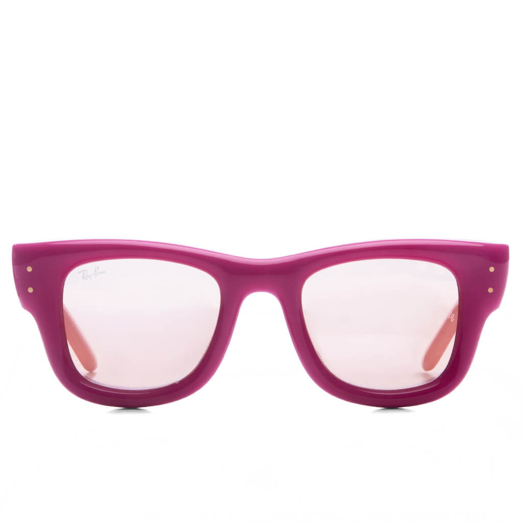 Wayfarer Puffer - Pink Frame/Rose Gold Mirror Lens