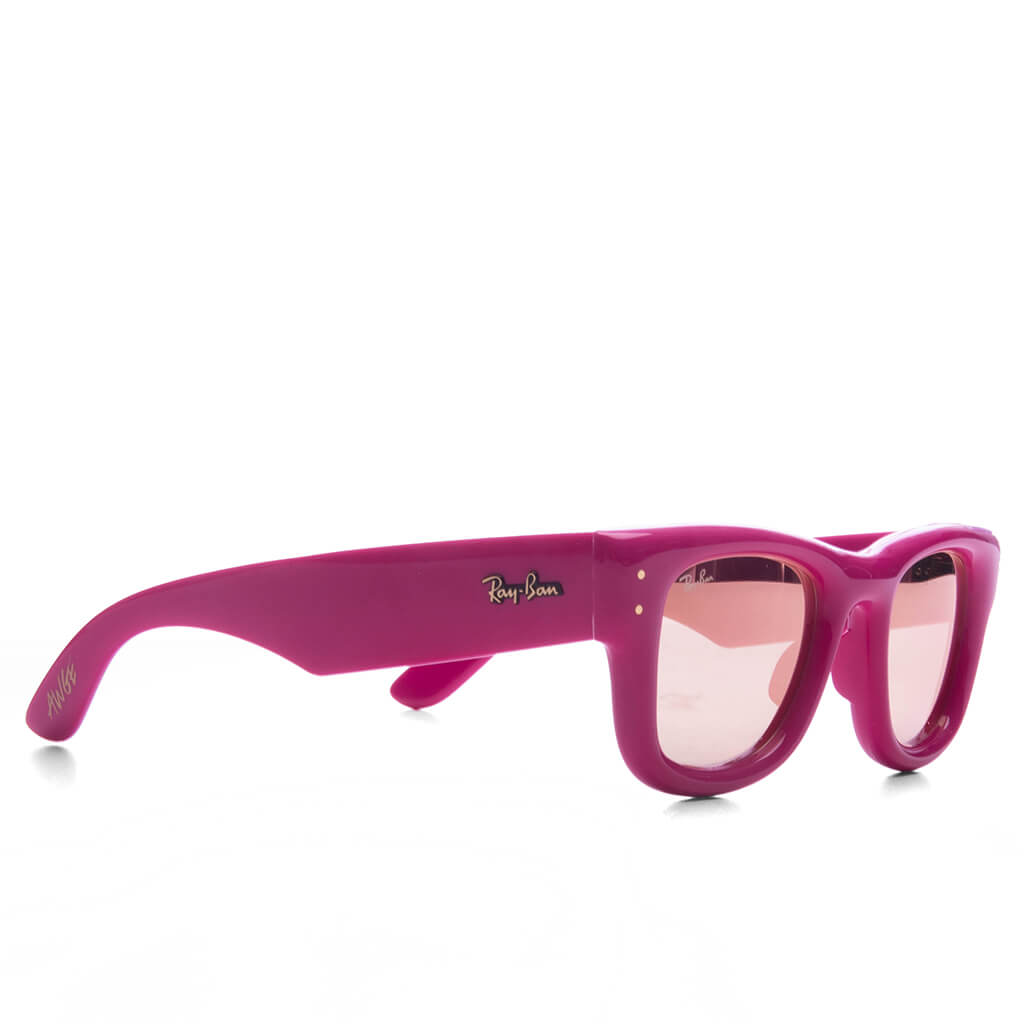 Wayfarer Puffer - Pink Frame/Rose Gold Mirror Lens