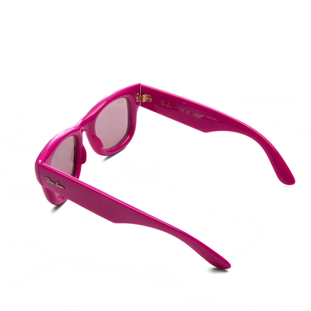 Wayfarer Puffer - Pink Frame/Rose Gold Mirror Lens