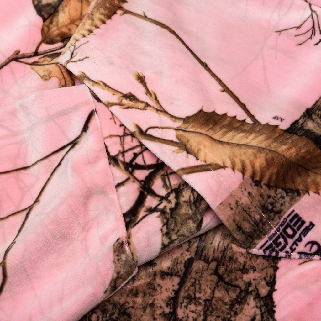 Realtree Velour Hoodie - Pink Edge