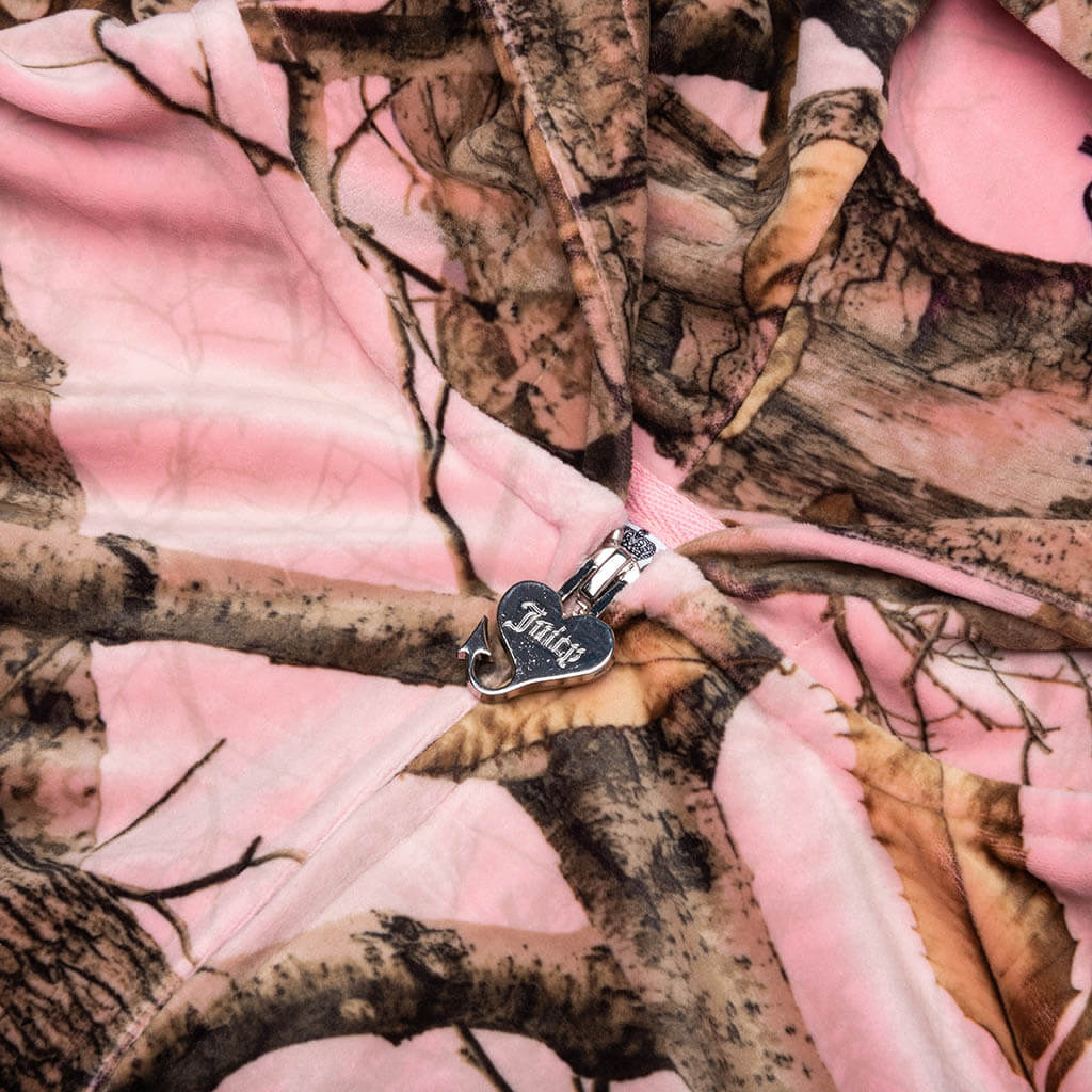Realtree Velour Hoodie - Pink Edge