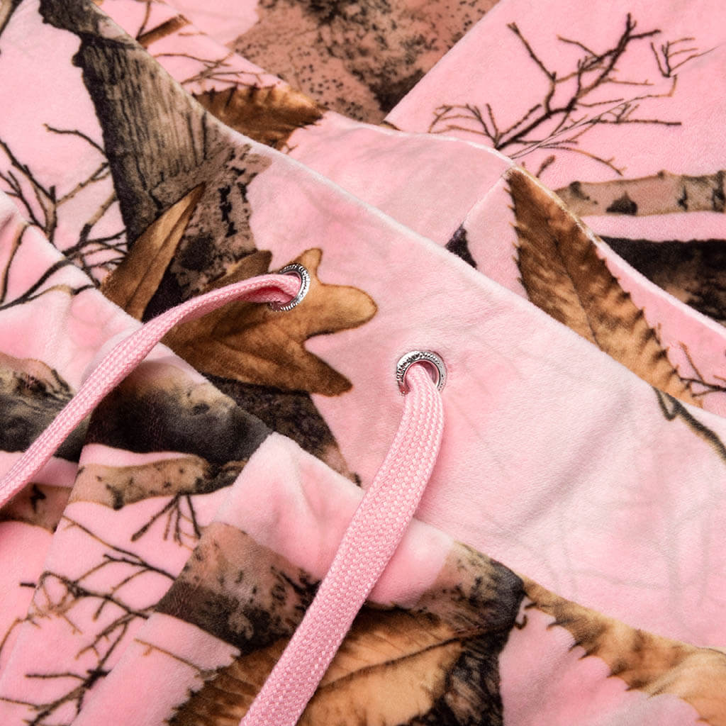 Realtree Velour Track Pants - Pink Edge