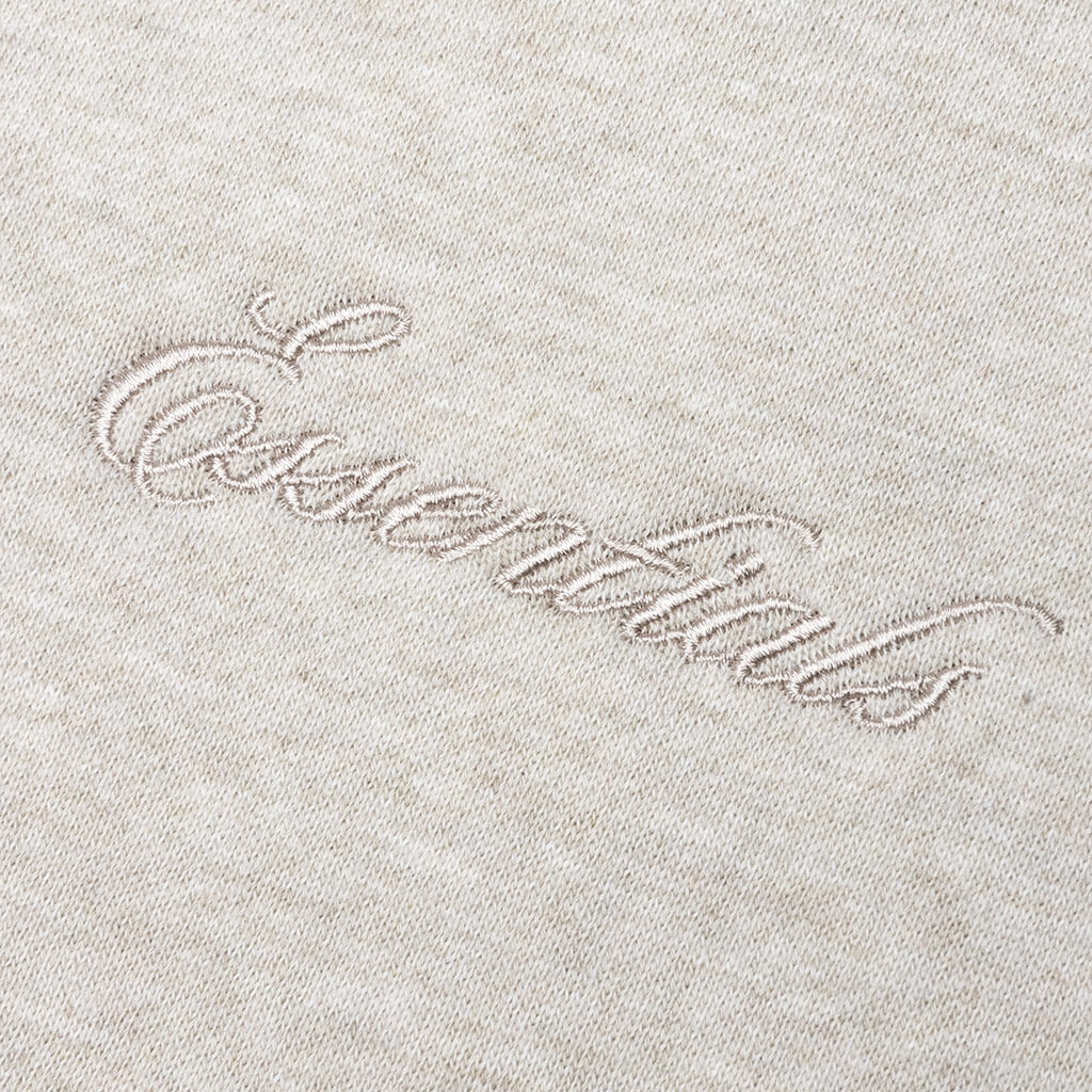 Relaxed Fleece Sweatpant With Piping - Heather Stone/Cloud White