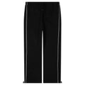 Relaxed Fleece Sweatpant With Piping - Jet Black/Cloud White