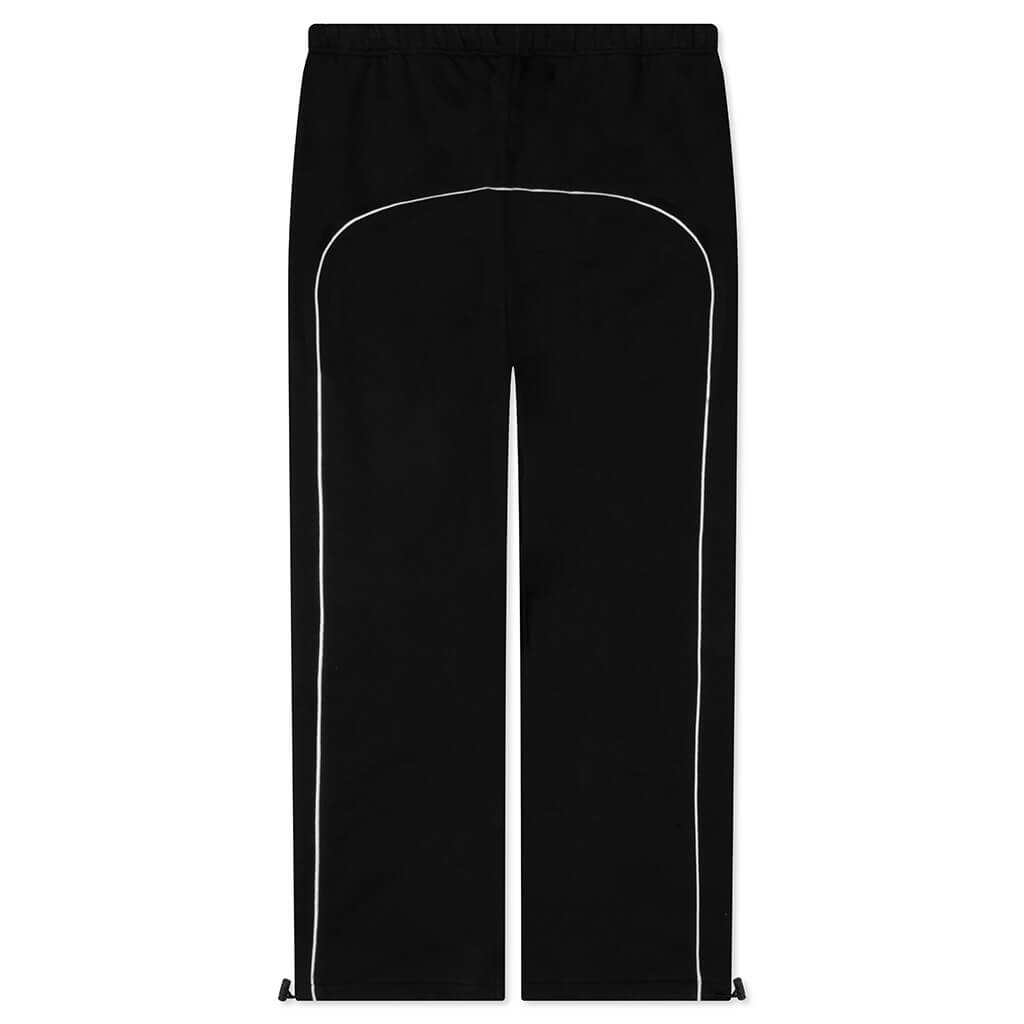 Relaxed Fleece Sweatpant With Piping - Jet Black/Cloud White