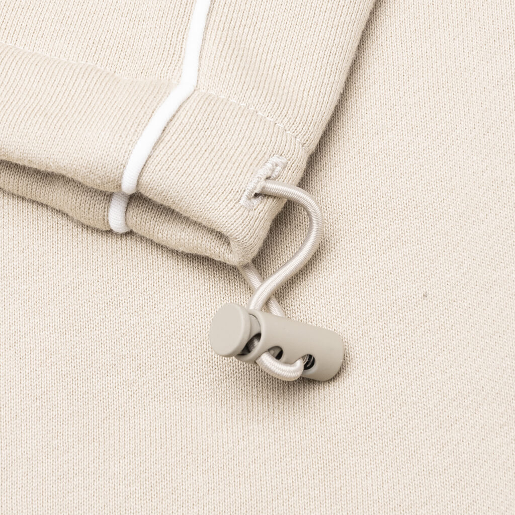 Relaxed Fleece Sweatpant With Piping - Timber/Cloud White