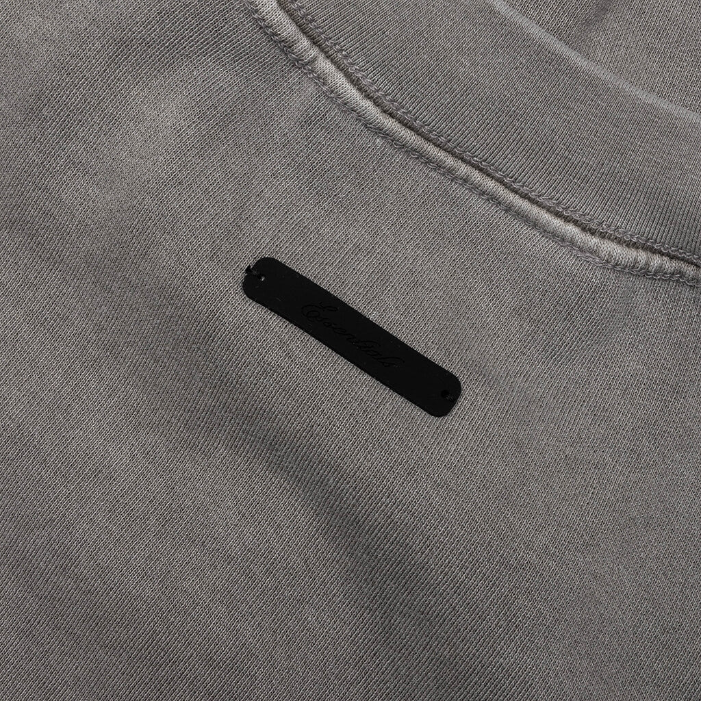 Relaxed Fleece Cutoff Sweatshirt - Washed Seal
