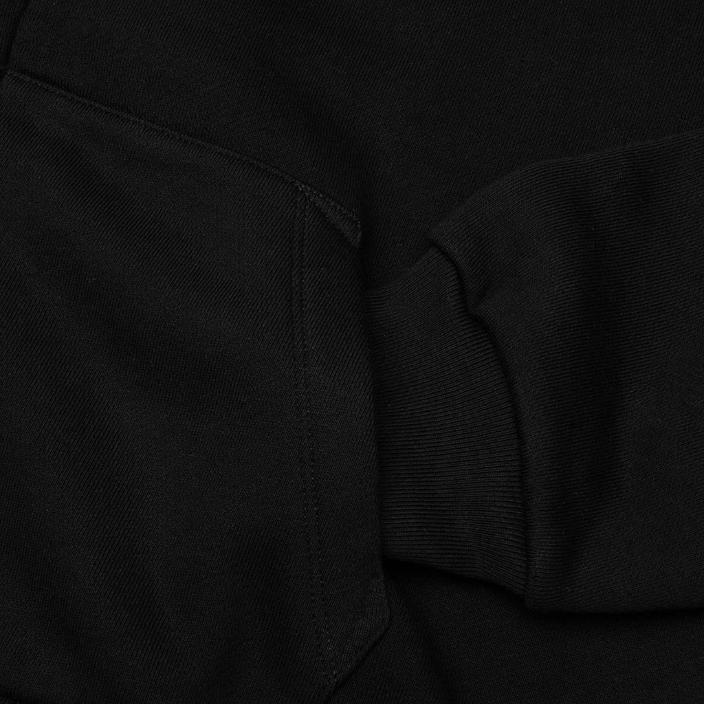 Relaxed Zip Up Hoodie - Black