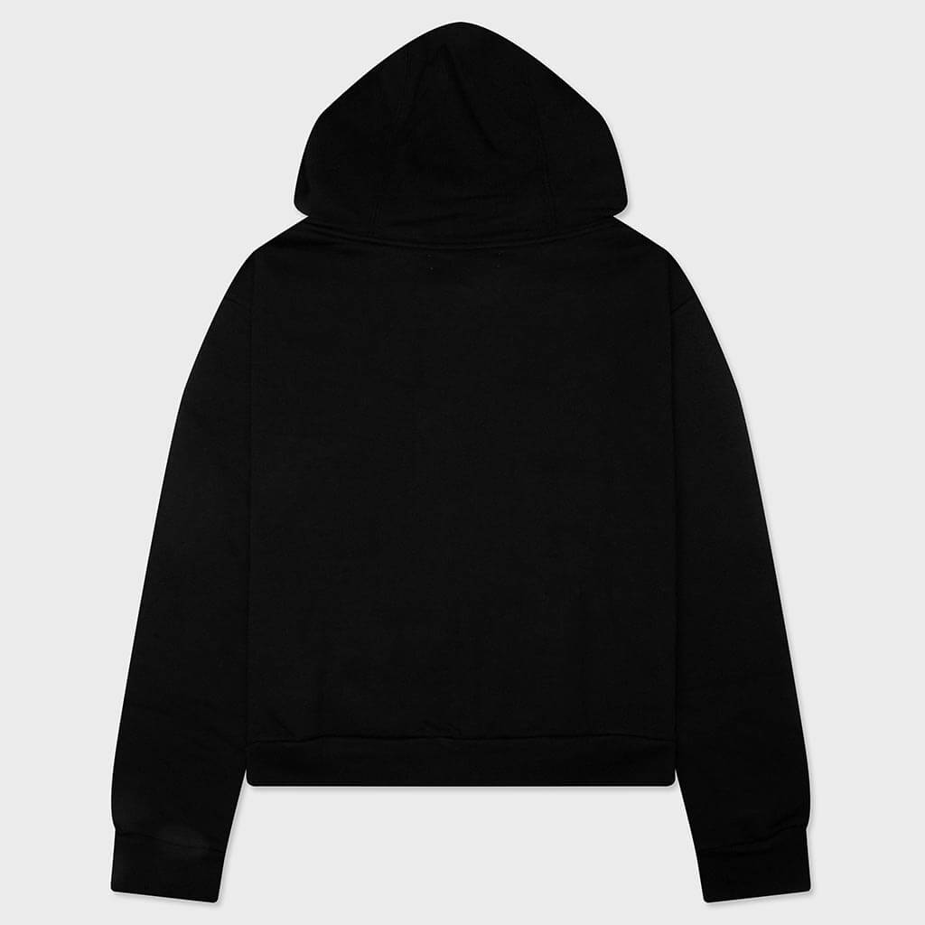 Relaxed Zip Up Hoodie - Black
