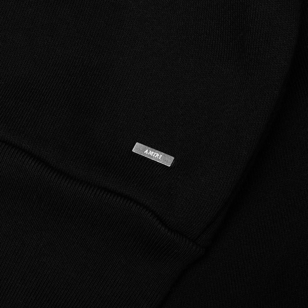 Relaxed Zip Up Hoodie - Black