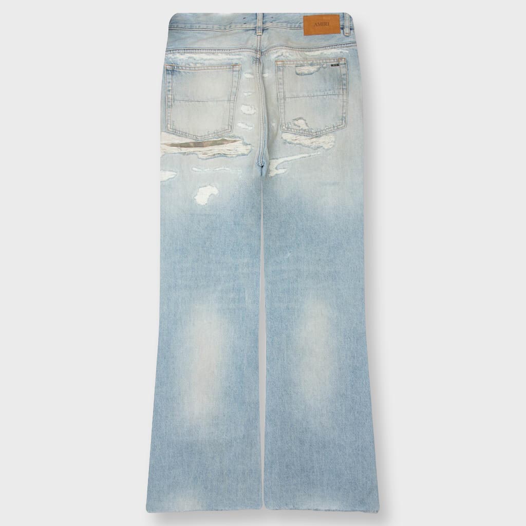 Repaired Boot Cut Jean - Mist Indigo