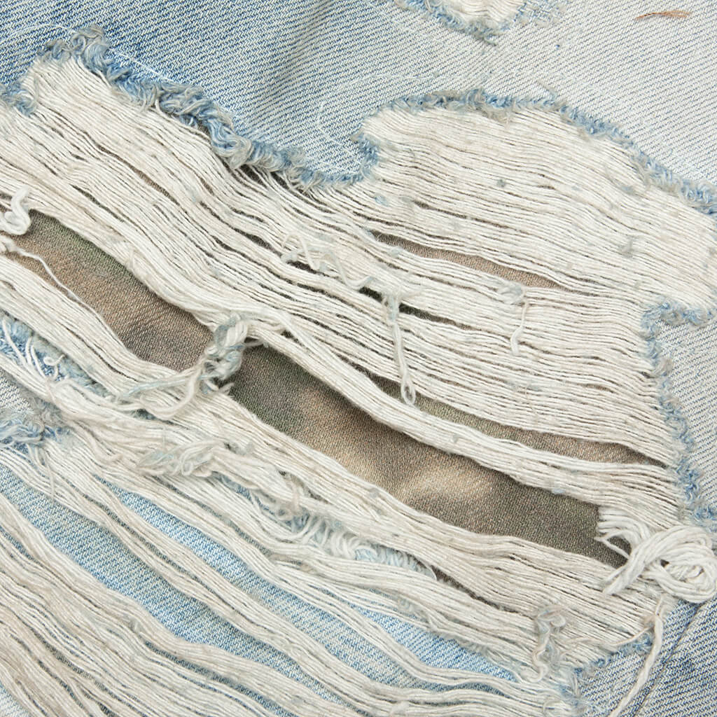 Repaired Boot Cut Jean - Mist Indigo