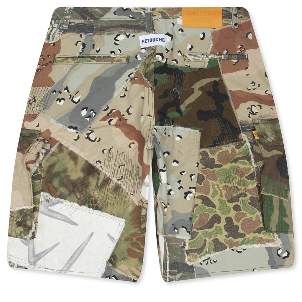 Retouche Camo Patchwork Kenzie Shorts - Mixed Camo
