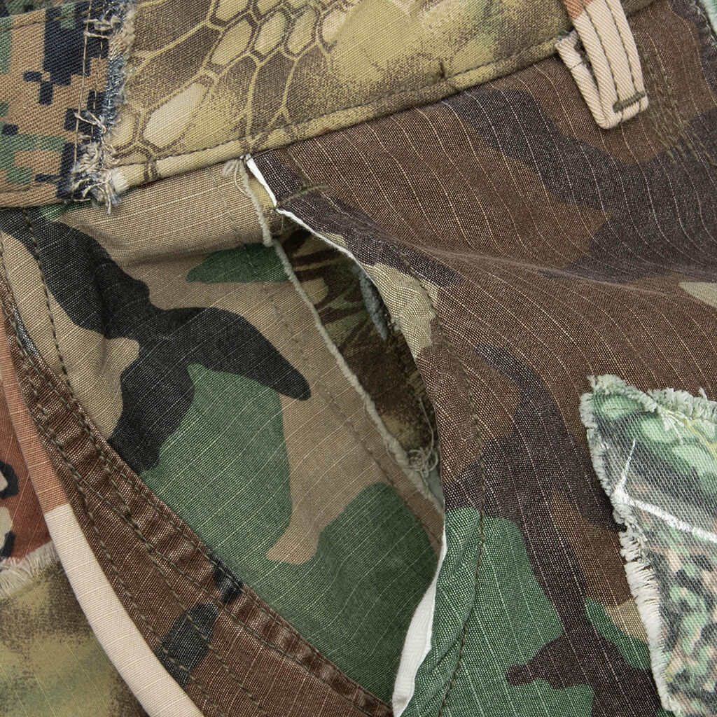 Retouche Camo Patchwork Kenzie Shorts - Mixed Camo