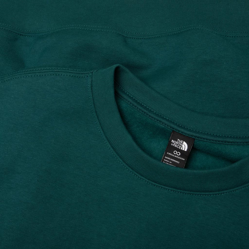 Retro Trail Relaxed Graphic Crew - Pacific Teal