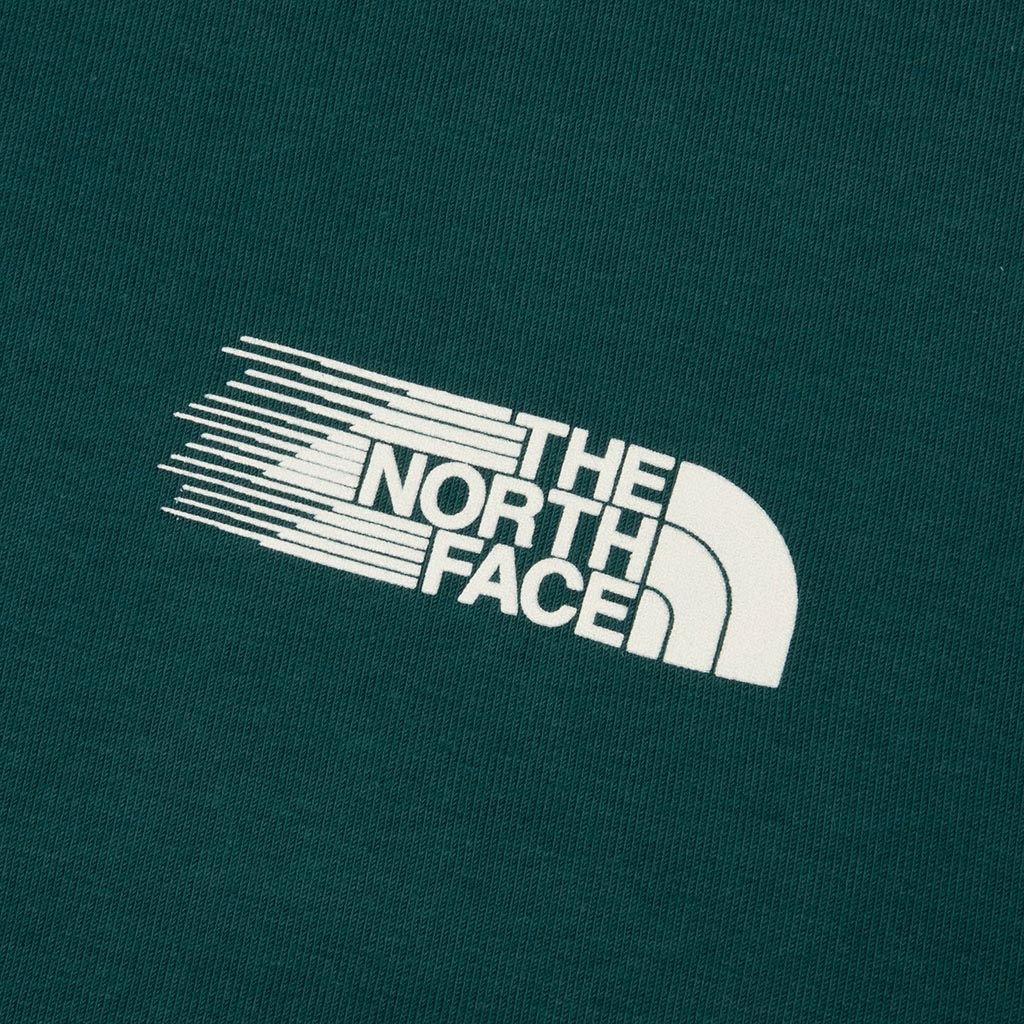 Retro Trail Relaxed Graphic Crew - Pacific Teal