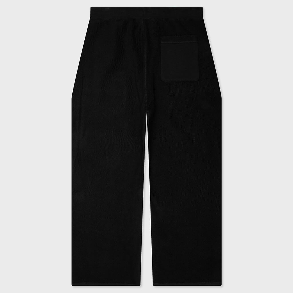 Reverse Open Hem Pant - Black
