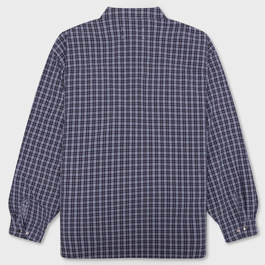 Reversible Padded Shirt - Blue/Grey Check