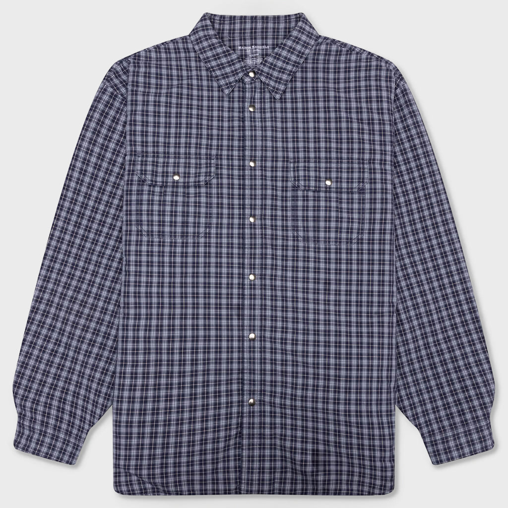 Reversible Padded Shirt - Blue/Grey Check