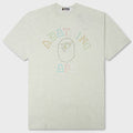Rhinestone College Relaxed Fit Tee - Gray