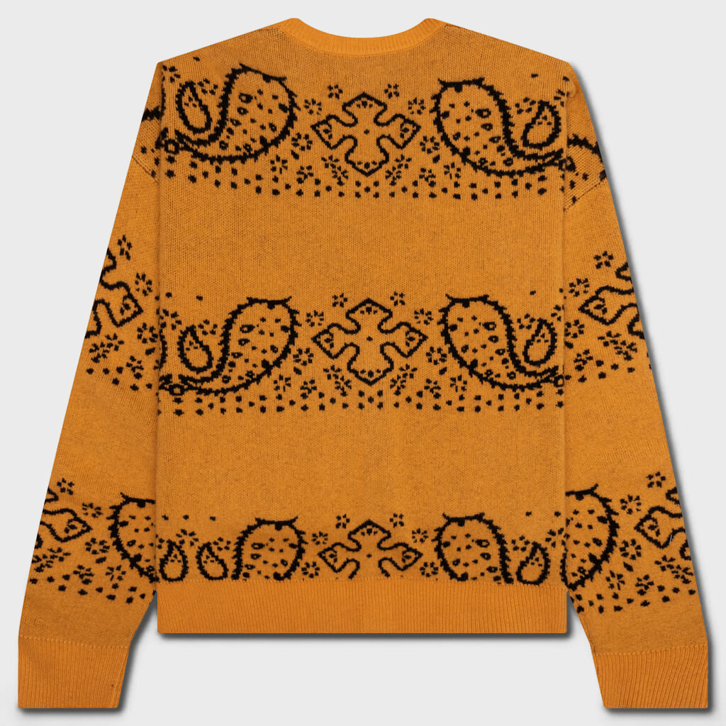 Bandana Knit Cardigan - Yellow/Black