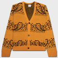 Bandana Knit Cardigan - Yellow/Black